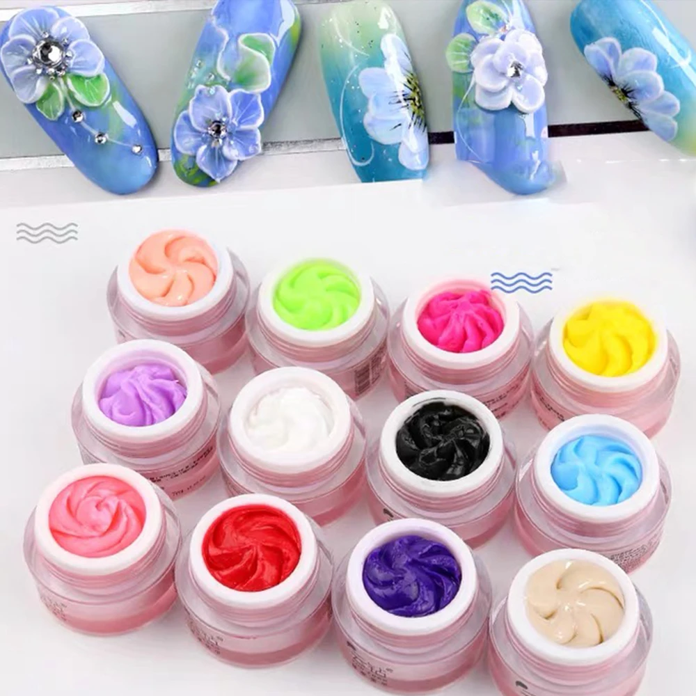 Top Trends: 12Colors Sculpture Plasticine Gum Soak Off Gel Nail Modeling Gel Carving Nail Acrylic Glue Soild 3D Sculpture Creative DIY Gel # Shoppable Styles