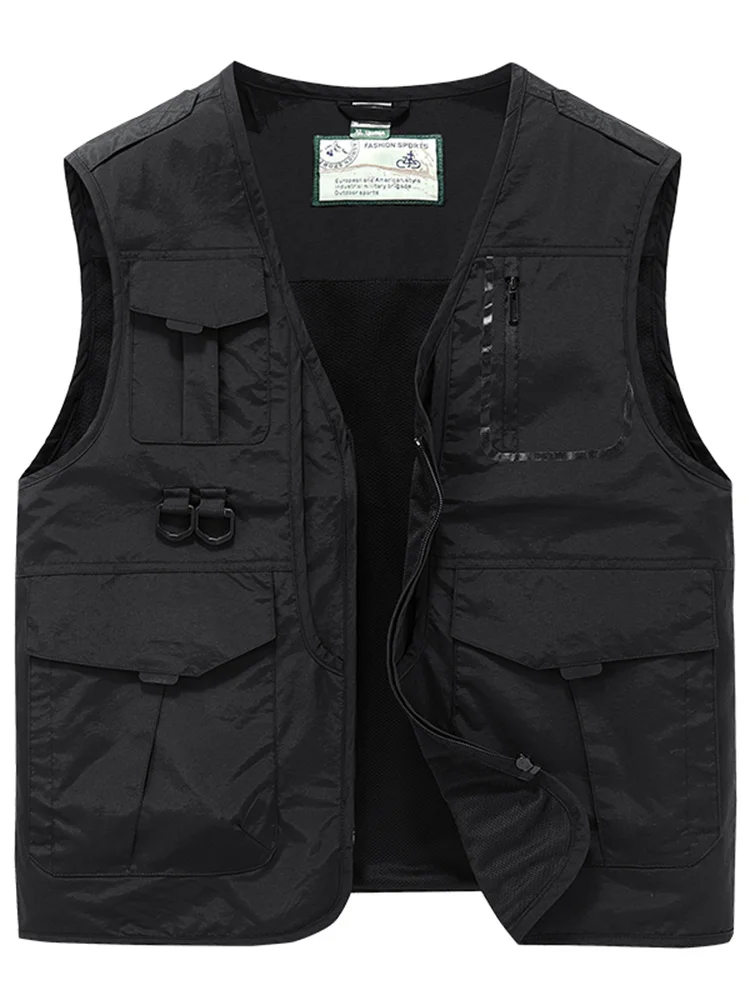 Top Trends: Waistcoat Men Multi-pocket Vest Tactical Military Motorcyclist Men&#039;s Coat Summer Sleeveless Jacket Work Coats Hunting Vests Man Shoppable Styles