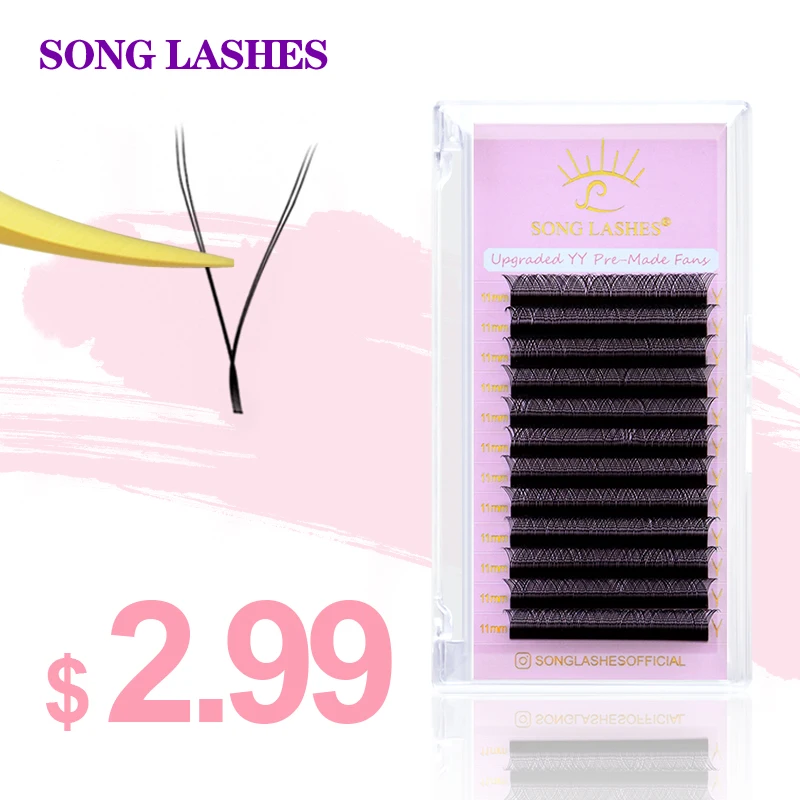 Top Trends: SONG LASHES DDcurl 8-15mm Y Shape W Shape Premade Fans Eyelash Extension For Professional Tiro Matte Soft Naturure Lashes Shoppable Styles