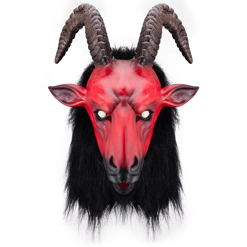 Top Trends: Horror Halloween Mask Demon Antelope Latex Mask Anonymous Mask Cosplay Headwear Props Halloween Party Masquerade Supplies Shoppable Styles