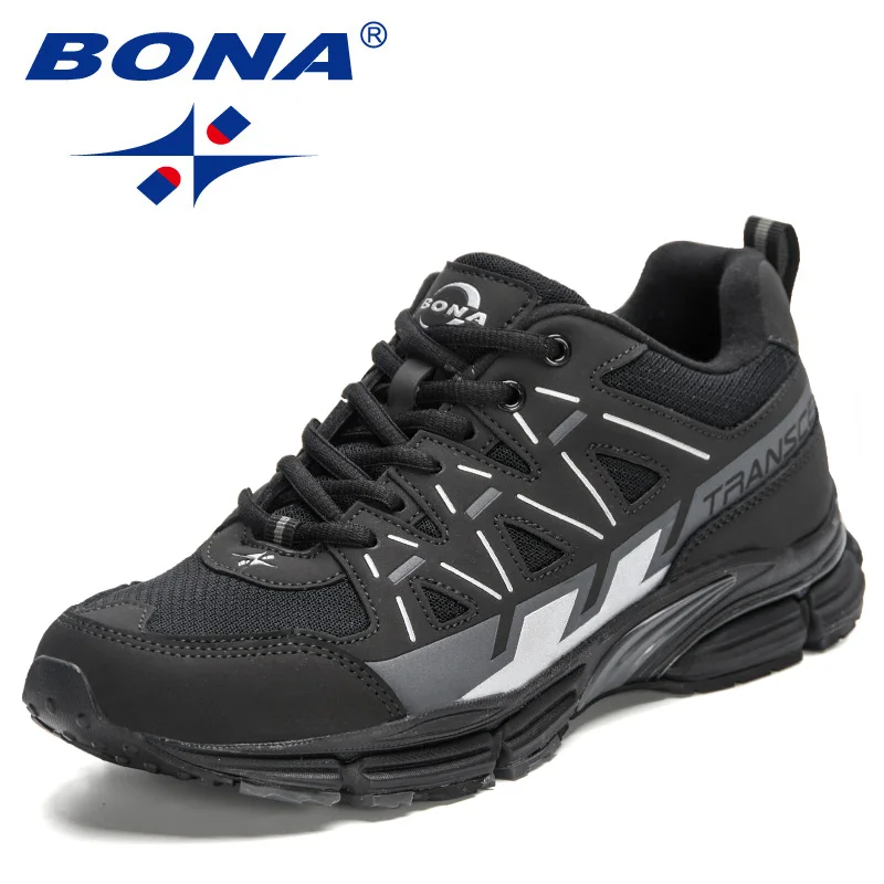 Top Trends: BONA 2023 New Lace Up Athletic Shoes Comfortable Sneakers Excellent Style Men Running Shoes Outdoor Walking Shoes Men Shoppable Styles