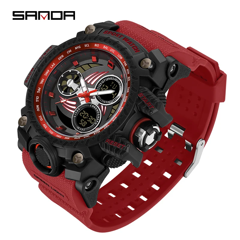 Top Trends: SANDA 2024 G Style New Men's Watches 50M Waterproof Shock Sports Military Quartz Watch For Male Digital Wristwatch Clock 3155 Shoppable Styles