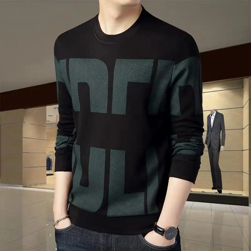 Top Trends: Fashion O-Neck Printed All-match T-Shirt Men&#039;s Clothing 2022 Autumn New Oversized Casual Pullovers Long Sleeve Korean Tee Shirt Shoppable Styles