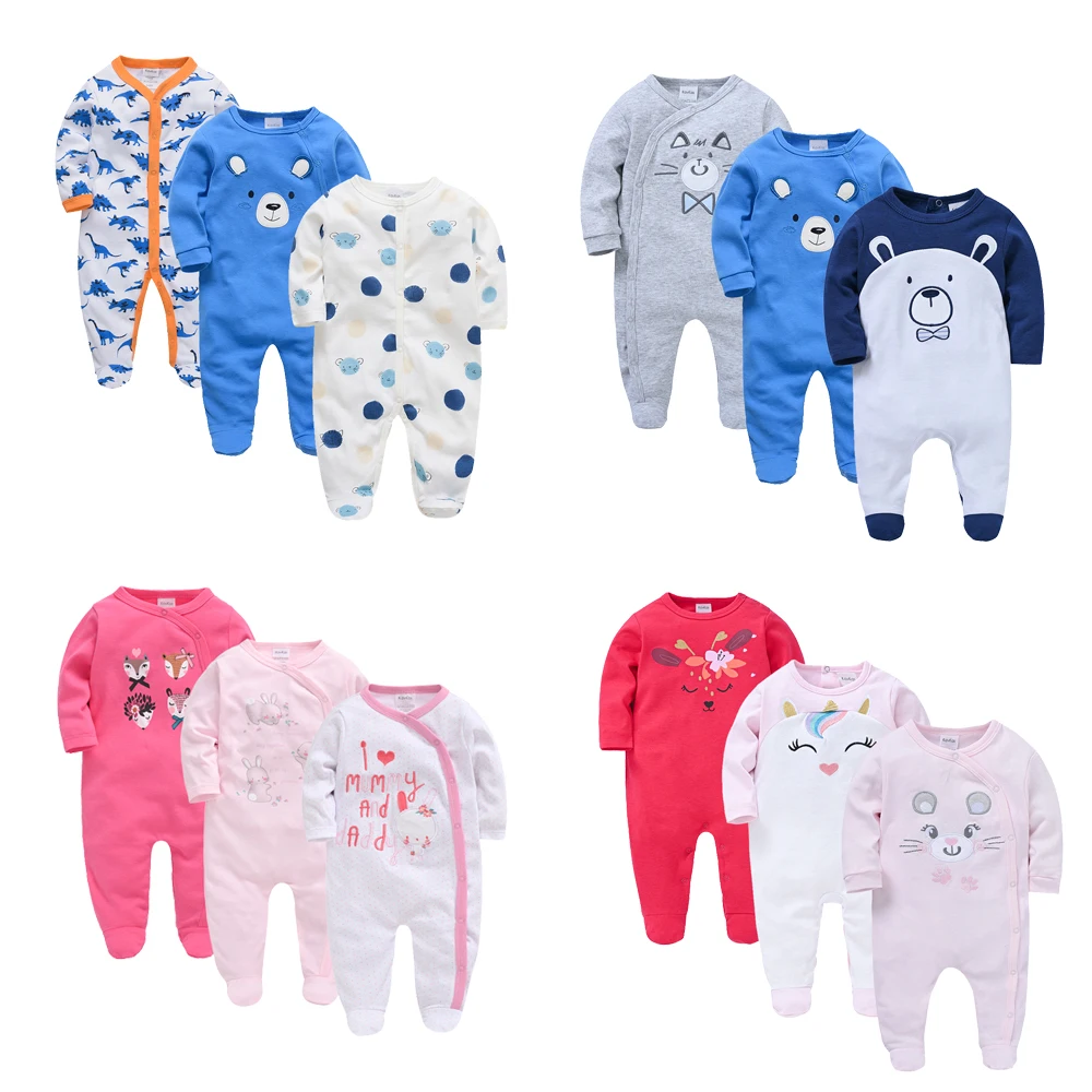 Top Trends: 0-12 Months 3 Pcs Infant Baby Rompers Newborn Boys Clothing 100 Cotton Girls Unicorn Clothes Pajamas Overalls Shoppable Styles