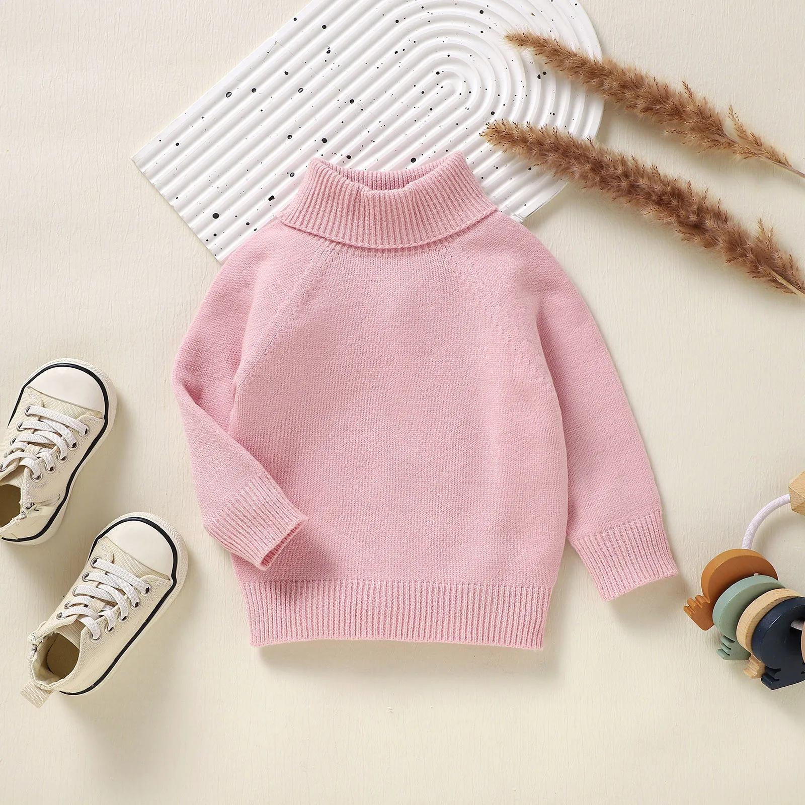 Top Trends: Turtleneck Soft Warm Sweater For Baby Boys Girls Winter Warm Long Sleeve Toddler Knit Sweaters Baby Pullover Tops свитер детский Shoppable Styles