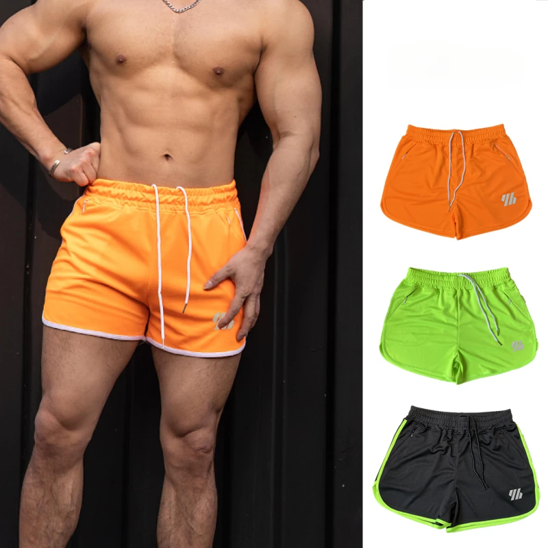 Top Trends: Men Shorts With Zipper Slim Fit Bodybuilding Mesh Shorts For Men Workout Gym Fitness Short Pants Shoppable Styles