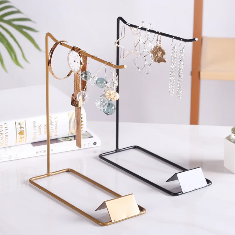 Top Trends: Metal Jewelry Display Rack Shelf Earrings Necklace Bracelet Ring Organizer Hanger Stand Retail Exhibitor Shop Display Shoppable Styles - Image 5