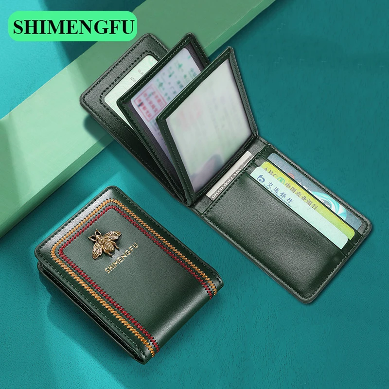 Top Trends: Driver License Credit Card Holder Wallet Women Men Cow Leather RFID Protect Cover For Driver's Documents ID Business Money Purse Shoppable Styles