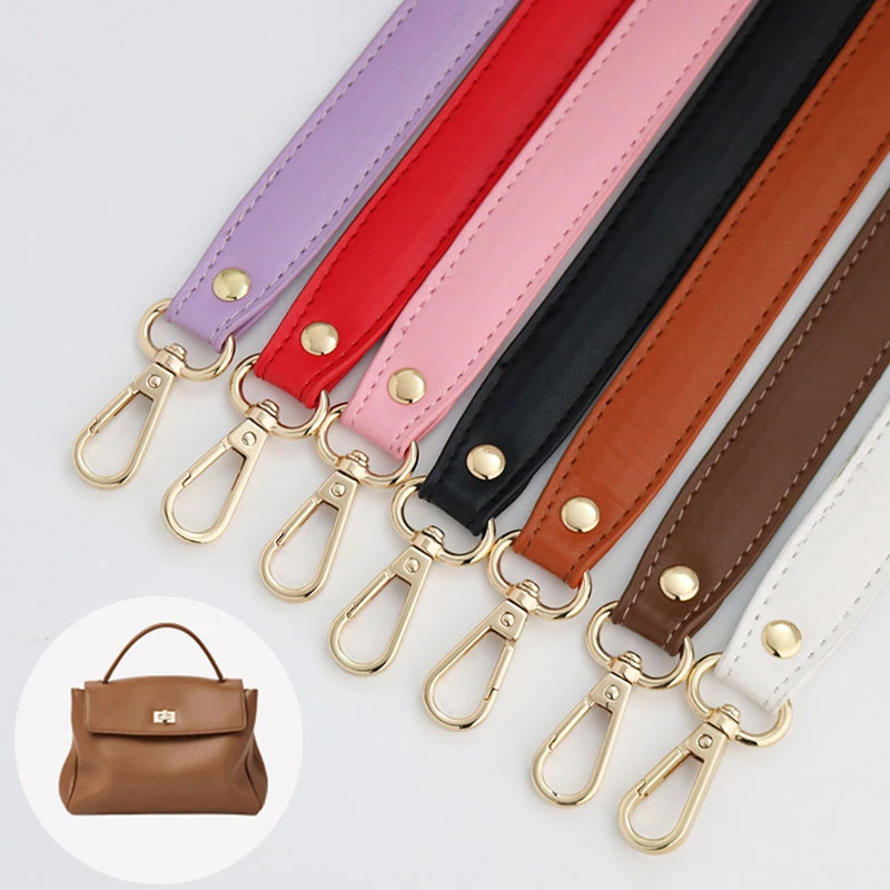 Top Trends: Bag Handle Short Belt Handbag Strap PU Leather Bag Accessories Solid Color Short Belt Replacement Crossbody Belting Cummerbund Shoppable Styles