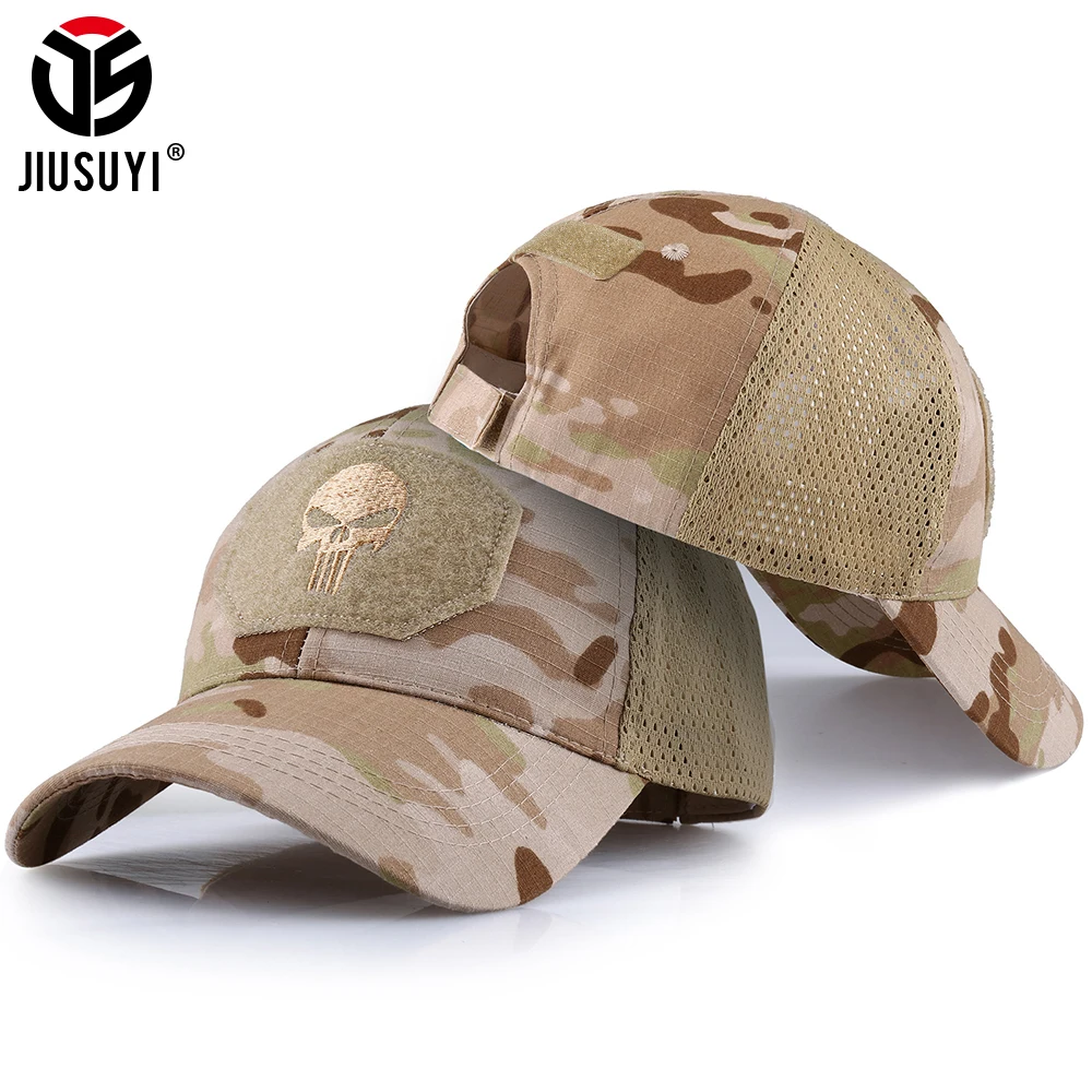 Top Trends: Military Skull Baseball Caps Ghost Camouflage Tactical Army Combat Paintball Adjustable Cap Summer Sun Hats Men Women Fashion Shoppable Styles