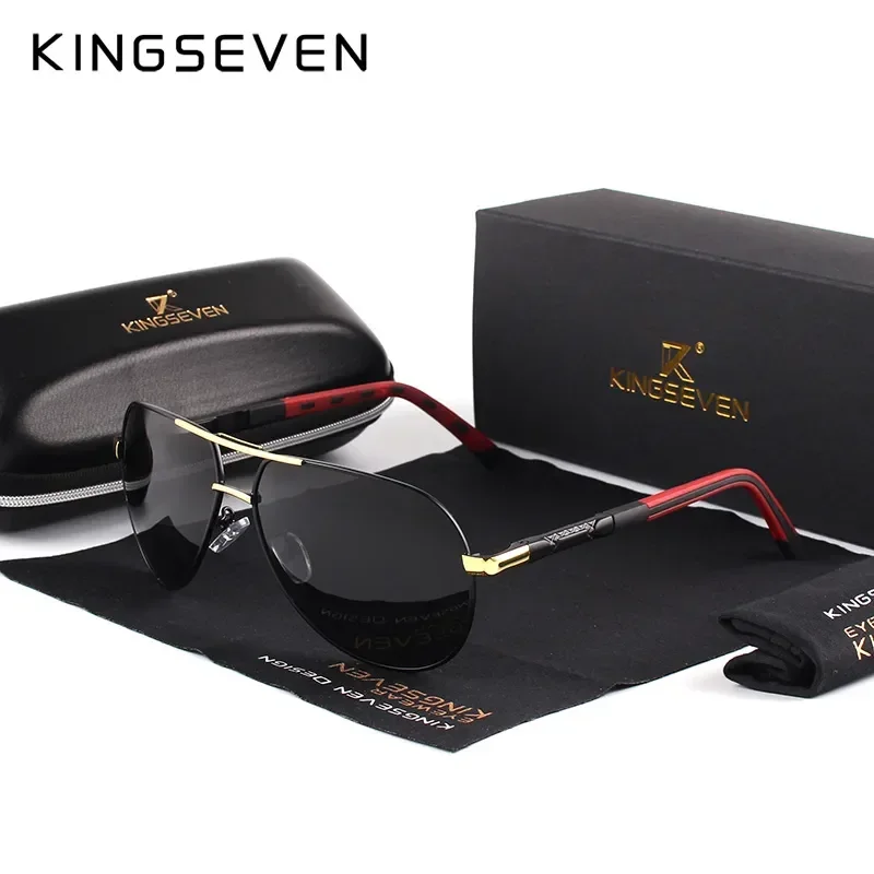 Top Trends: KINGSEVEN Men Vintage Aluminum Polarized Sunglasses Classic Brand Sun Glasses Coating Lens Driving Eyewear For Men / Women Shoppable Styles