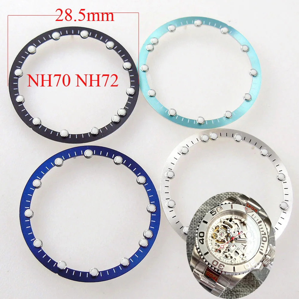 Top Trends: 28.5mm*24.5mm Watch Dial Circle Plate For NH70 NH72 Skeleton Movement Hollow Dial RIng C3 Luminous Watch Accessories Shoppable Styles