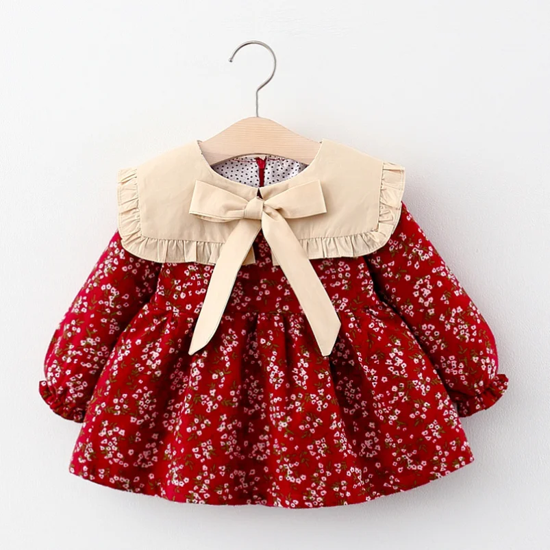 Top Trends: New Born Baby Girls Dress Spring Clothes Long Sleeve Floral Dresses For 1 Year Baby Birthday Girls Clothing Outfit Wear Dress Shoppable Styles