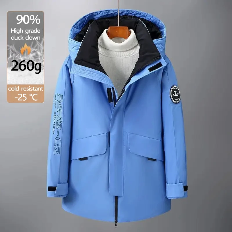 Top Trends: Luxury Goose Down Coat Jacket Workwear New In Down Coats For Men Intensification Korean Outdoors Long Puffer Jackets Snow Winter Shoppable Styles