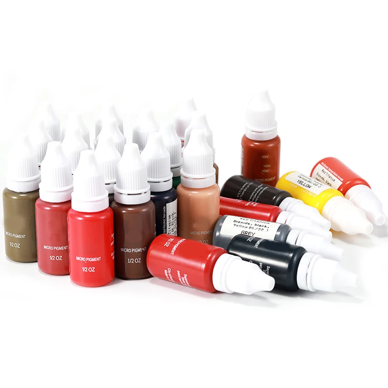 Top Trends: 15ml Permanent Makeup Color Natural Eyebrow Dye Plant Tattoo Ink Microblading Pigments For Tattoos Eyebrow Lips Eyelash Set Shoppable Styles - Image 5