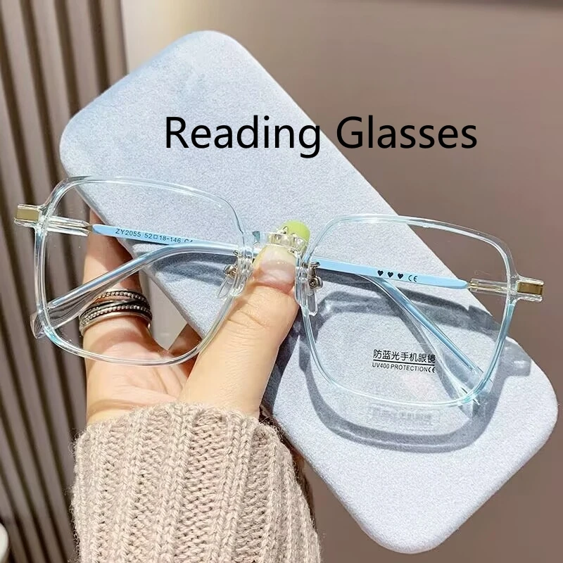 Top Trends: Oversized Reading Glasses Women Anti Blue Light Hyperopia Glasses Men Fashion Eyewear Farsighted Eyeglasses Diopter 0 To + 4.0 Shoppable Styles