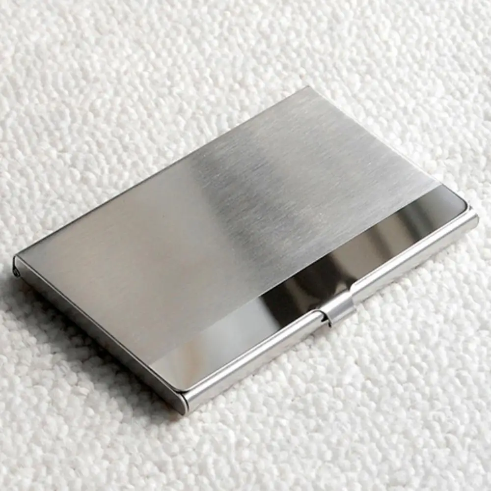 Top Trends: Fashion Stainless Steel Case Pocket Box Business ID Credit Card Holder Cover For Women Men Shoppable Styles