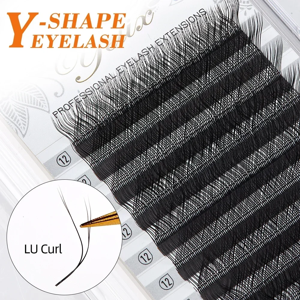 Top Trends: Yelix Y Eyelashes Extension 7-17mm Soft Brazilian Cilia And LU Curl Two Tip Volume Fan Lash Extension Supplies Faux Cils YY Lash Shoppable Styles - Image 2