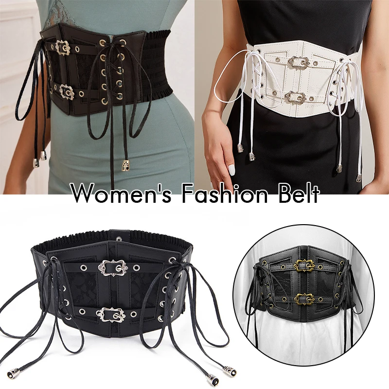 Top Trends: Punk Corset Underbust Women Elegant Corset Strap Slimming Waist Belt Medieval Punk PU Leather Corset Lace-Up Bustiers Shoppable Styles