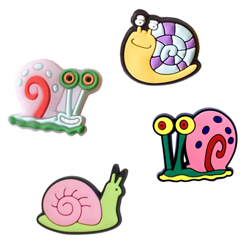 Top Trends: Hot Sale 1Pcs Cute Animal Snails Shoe Charms Pin Buckle For Croc Accessoires DIY Decorations Kids X-mas Gifts Shoppable Styles