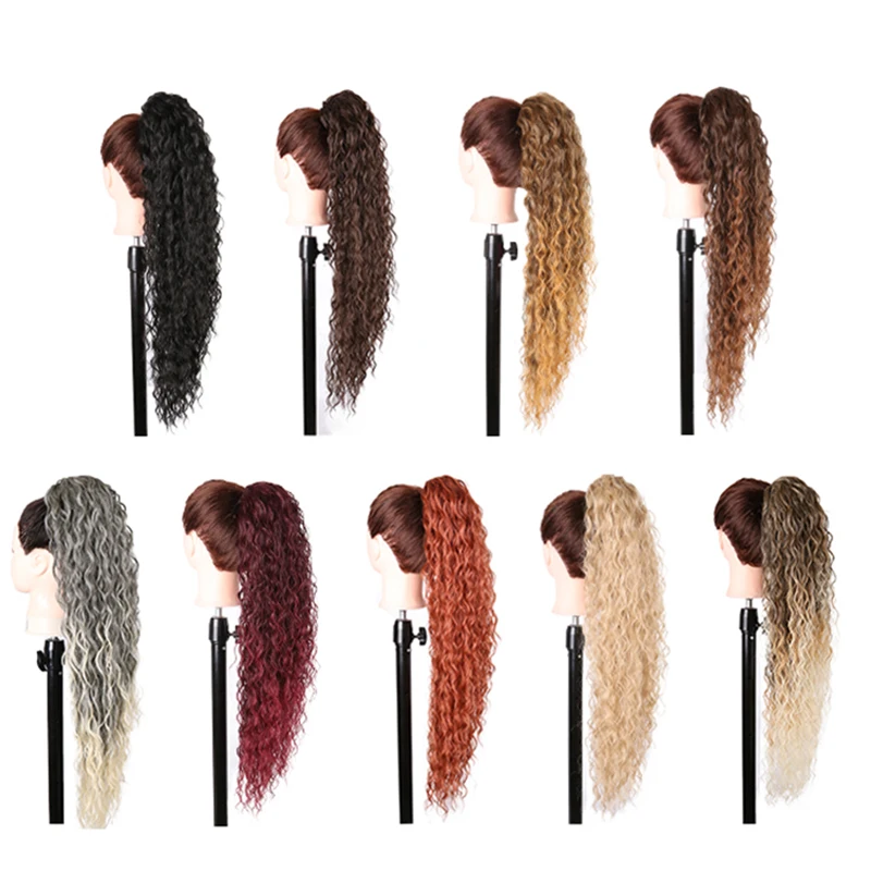 Top Trends: Julianna Synthetic Hair Ponytail Extension Long 28 Inch Organic Afro Kinky Curly Straight Natural Drawstring Ponytail Kanekalon Shoppable Styles