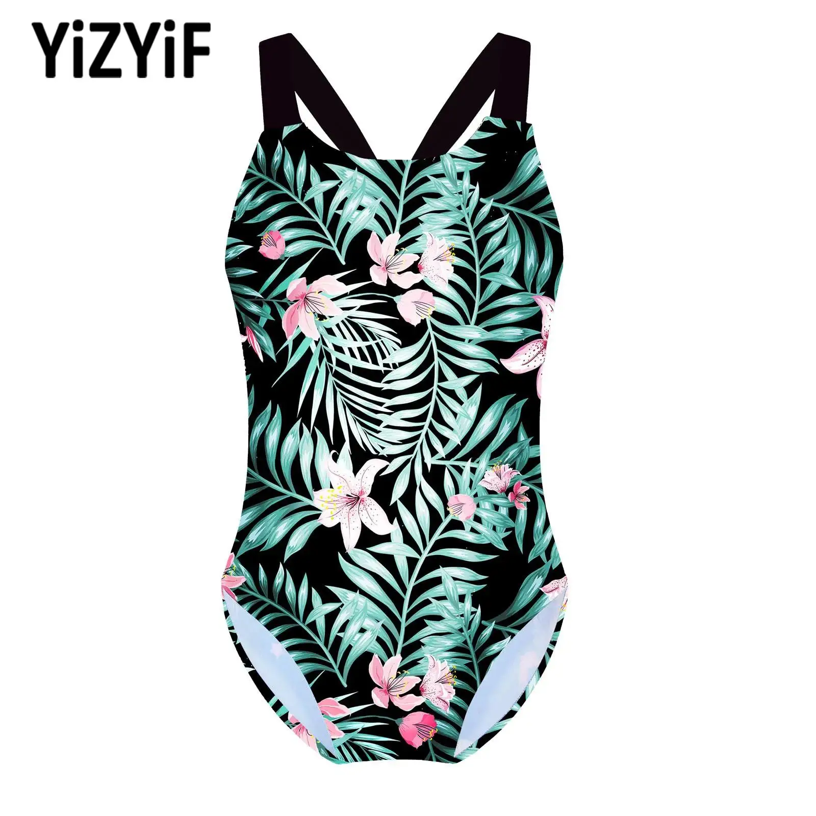 Top Trends: 4-16Y Sleeveless One-Piece Swimsuit For Little And Big Girls With Cartoon Pattern Printing Swimwear Children Bathing Beach Wear Shoppable Styles