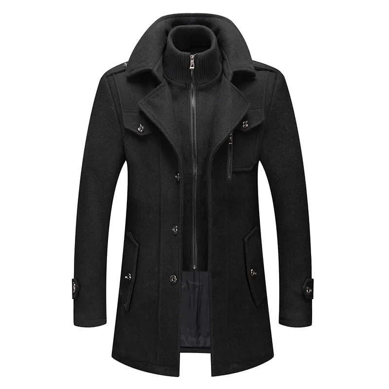 Top Trends: Men&#039;s Fashion Warm Autumn&amp;Winter Jackets Trench Herrenmantel Coat For Men Double Collar Coat Jackets Mens Windproof Coats Shoppable Styles