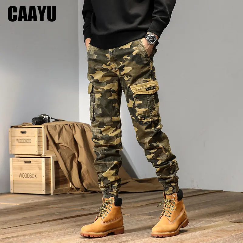 Top Trends: CAAYU Joggers Cargo Pants For Men Casual Y2k Hit Color Pocket Male Trousers Sweatpants Streetwear MilitaryGreen Camouflage Pants Shoppable Styles