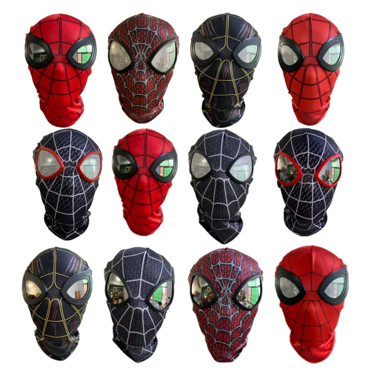 Top Trends: Spiderman 3D Mask For Kids Adult Peter Parker Lens Mask Superhero Miles Morales Gwen Halloween Cospaly Helmet Headgear Shoppable Styles