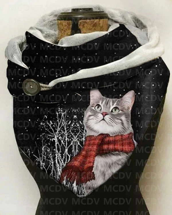 Top Trends: MCDV Cute Cat / Dandelion 3D Printed Warm Fleece Casual Scarf And Shawl For Women Drop Shipping Shoppable Styles