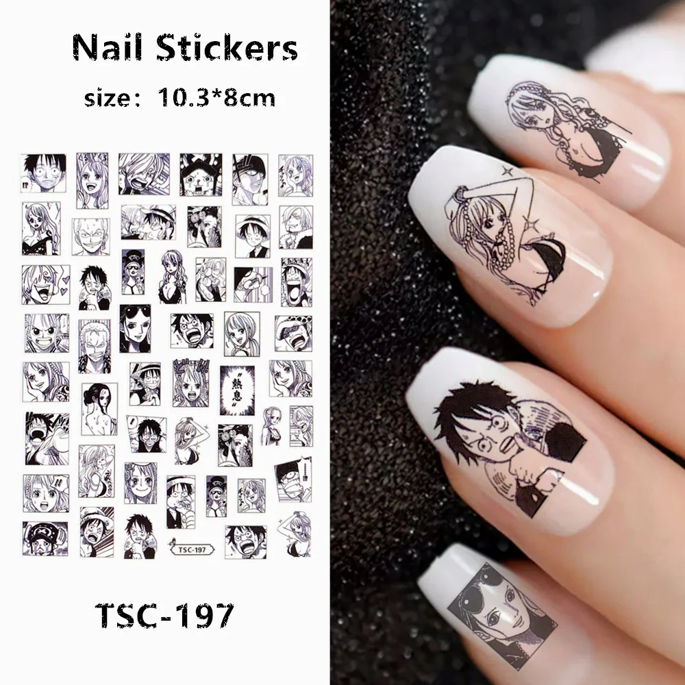 Top Trends: TSC Series TSC-197-198 Cartoon 3D Back Glue Self-adhesive Nail Art Nail Sticker Decoration Tool Sliders For Nail Decals Shoppable Styles