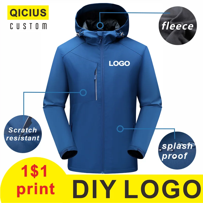 Top Trends: Man Winter Waterproof Outdoor Jacket Custom Printing Embroidery Logo Fishing Hiking Camping Climbing Trekking Softshell Coat 4xl Shoppable Styles