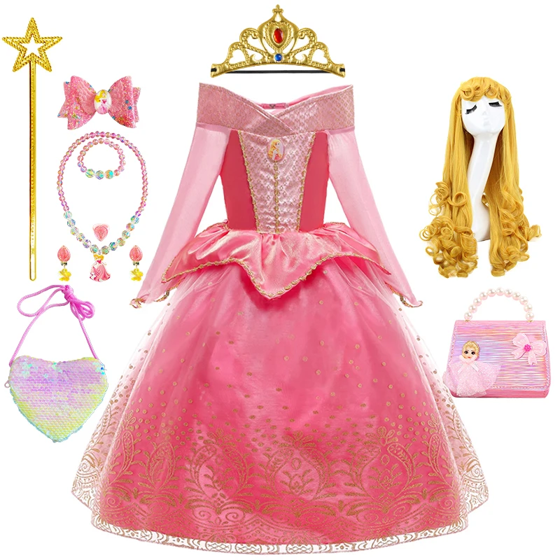 Top Trends: New Girls Princess Aurora Dress Halloween Masquerade Sleeping Beauty Role Play Costume Wedding Party Toddler Pink Ruffle Dresses Shoppable Styles