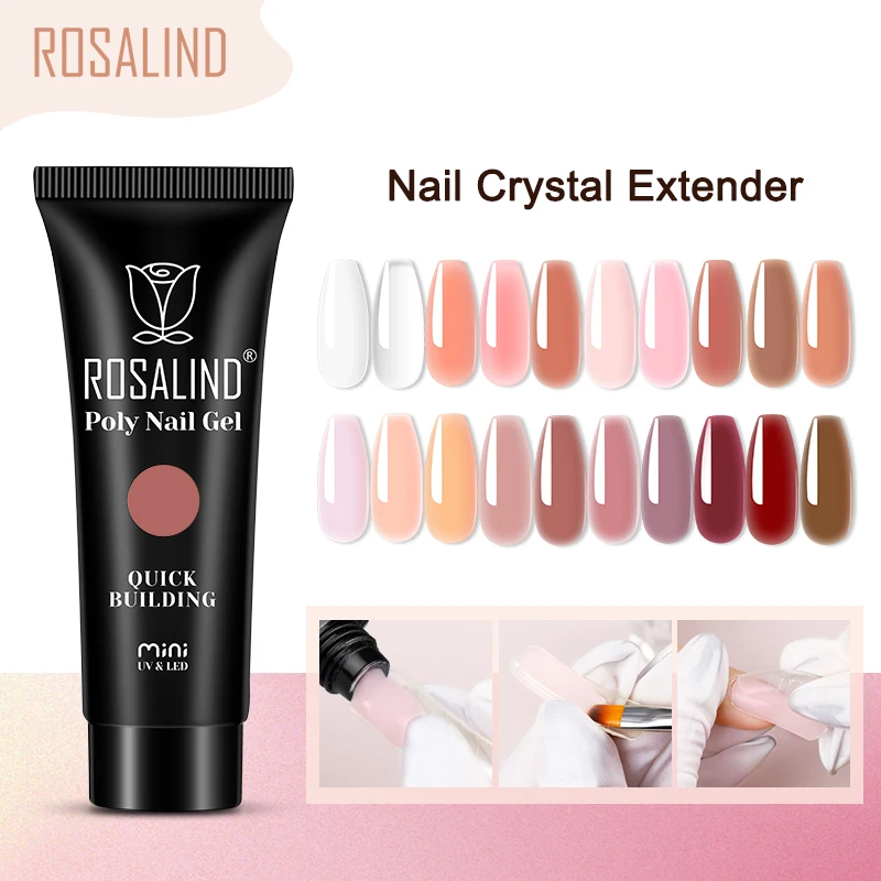 Top Trends: ROSALIND 12-60ml Salon Quality Poly Nail Gel Semi Permanent Acrylic Liquid Nail Art Hybrid Varnishes Extension Gel Top Base Coat Shoppable Styles