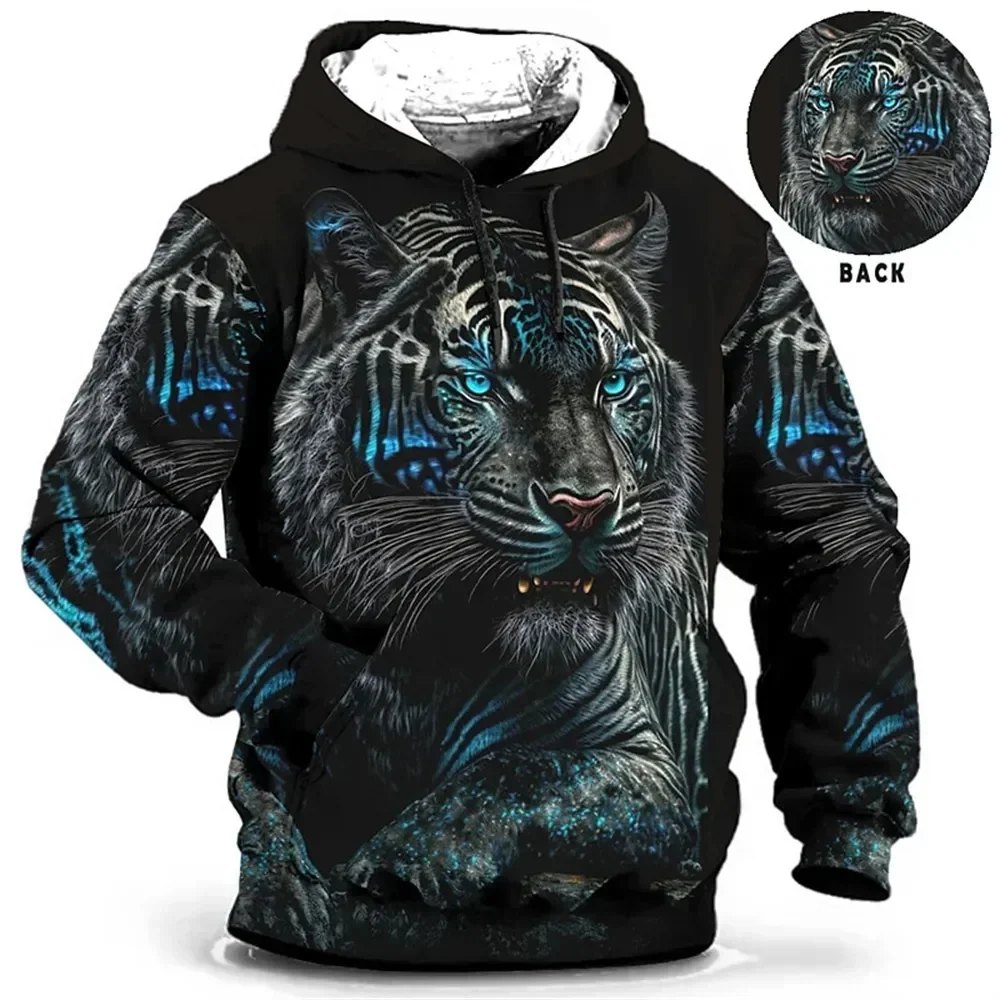 Top Trends: 3D Printing Wild Beast Hoodie Loose And Comfortable Large Size Hoodie Autumn New Hoodie Outdoor Fashion Street Male Clothing Top Shoppable Styles