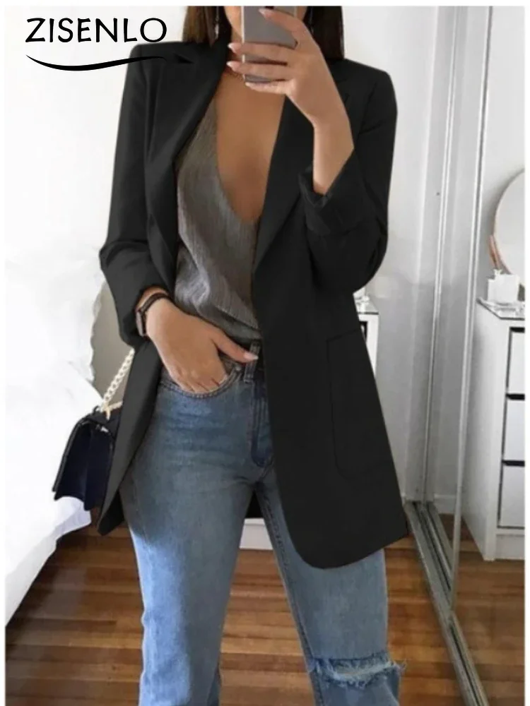 Top Trends: Blazer Women New Spring / Autumn Fashion Leisure Suit Lapel Slim Cardigan Temperament Suit Coat Women Blazers Coats Jacket Women Shoppable Styles