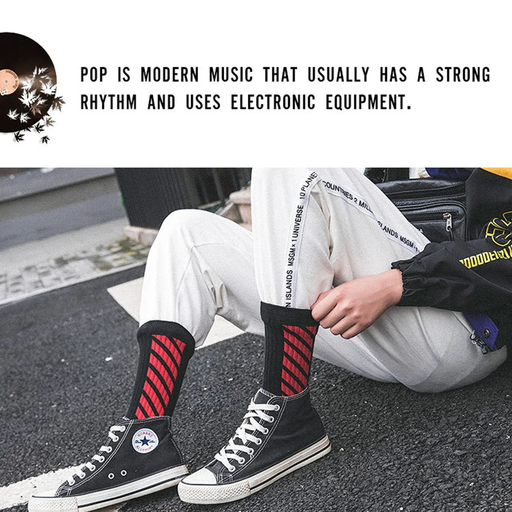 Top Trends: Spring Festival Happy New Year Wishes Chinese Characters Hip-hop Street Style Personality Skateboard Socks Men Women Couple Sock Shoppable Styles - Image 3