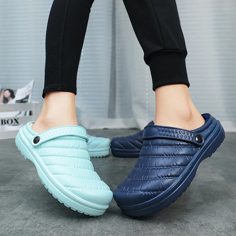 Top Trends: YISHEN Men's Slippers Winter Cotton Shoes Indoor Couple Slides Lightweight Warm Fleece Slippers For Women Chaussons Hiver Black Shoppable Styles - Image 6