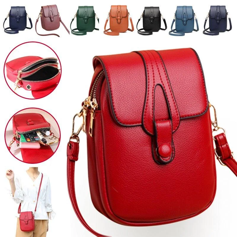 Top Trends: Vintage Fashion Small Shoulder Bags For Women Retro PU Leather Crossbody Phone Purse Messenger Bag Handbag Pouch Shoppable Styles