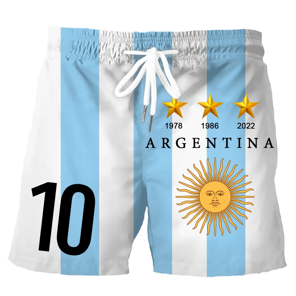 Top Trends: HX DIY Number Argentina Flag Shorts Fashion 3D Printed Pockets Featured Sportswear Summer Casual Activewear Dropshipping Shoppable Styles