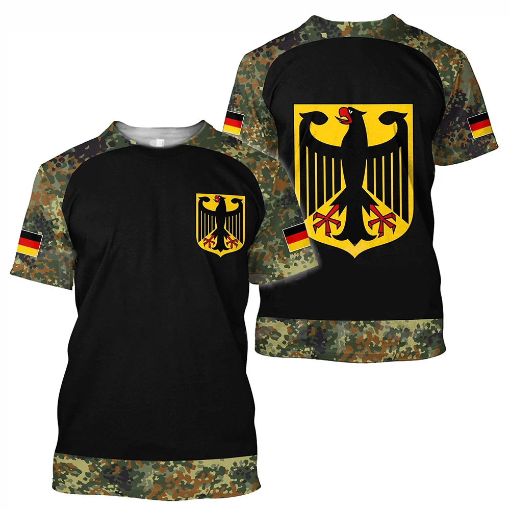 Top Trends: German Flag 3D Printed Summer Men's T-shirt Pullover Classic Crewneck Oversized Loose Short Sleeve Fashion Street Harajuku Shirt Shoppable Styles