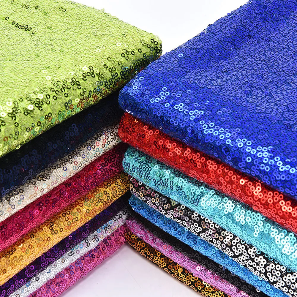 Top Trends: 100cmx130cm Sequin Fabrics Cloth For Dress Performance Costume Wall Clothes Tablecloth Handmade DIY Accessories Crafts Fabric Shoppable Styles