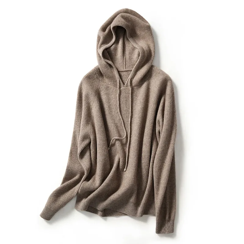 Top Trends: Autumn And Winter New Hooded Wool Sweater Women&#039;s Pullover Korean Version Loose Hoodie Knit Sweater Underlay Sweater Shoppable Styles