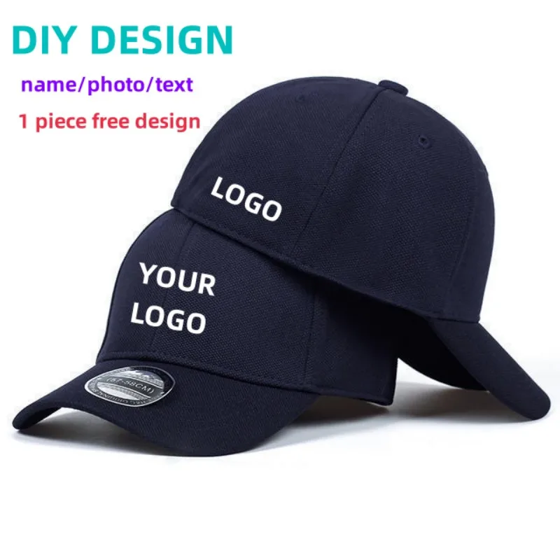 Top Trends: Custom Logo Full Closed Fitted Baseball Cap Hat Outdoor Sports Golf Caps For Women Men Hip Hop Snapback Visor Casquette Gorras Shoppable Styles