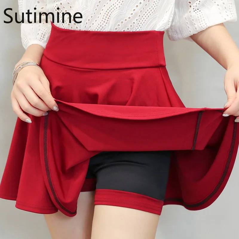 Top Trends: Sutimine Mini Shorts Skirts Womens Summer A Line Sun School High Waist Pleated Skirt Female Korean Elegant Skirt Shoppable Styles