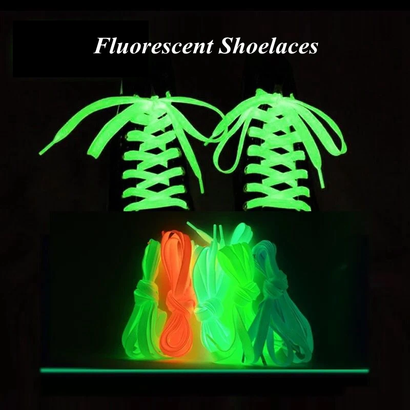 Top Trends: 6 Colors Luminous Shoelaces Flat Suitable For All Shoes Fluorescent Laces Party Get Together Night Run Unisex Shoelace 1 Pair Shoppable Styles