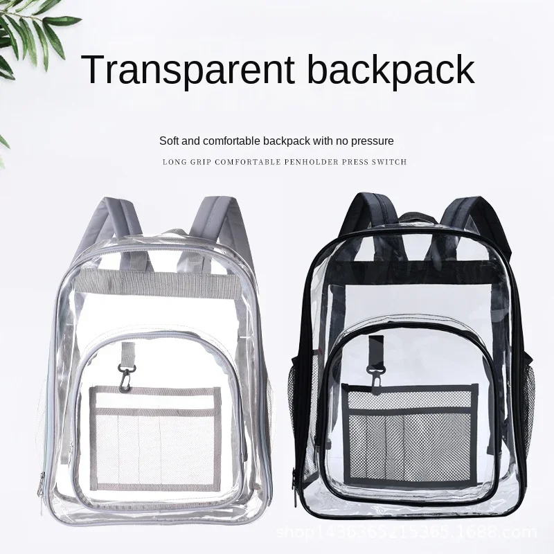 Top Trends: StrangerThings Transparent Backpack Waterproof PVC Storage Bag Large Capacity Student Backpacks Men&Women Mochila Event Souvenir Shoppable Styles