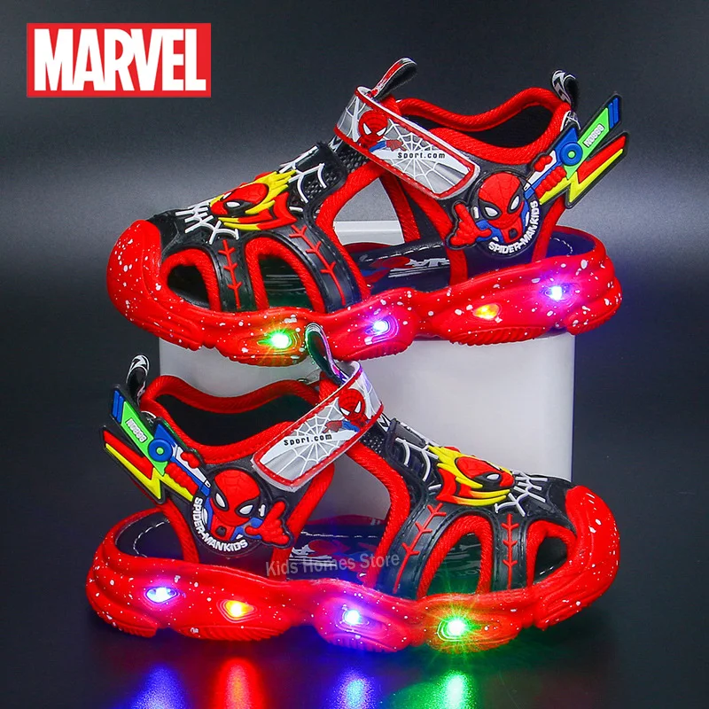 Top Trends: Disney Children's Spiderman Sandals Non-slip Soft Light Children's Shoes EU Size 22-37 Shoppable Styles