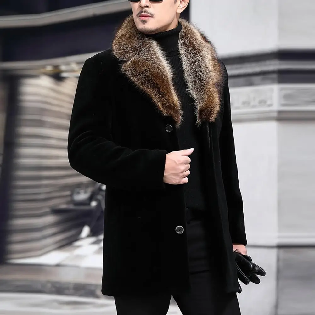 Top Trends: Popular Men Woolen Coat Autumn Winter Men Woolen Jacket Solid Color Windproof Turn-down Collar Woolen Coat Keep Warm Shoppable Styles