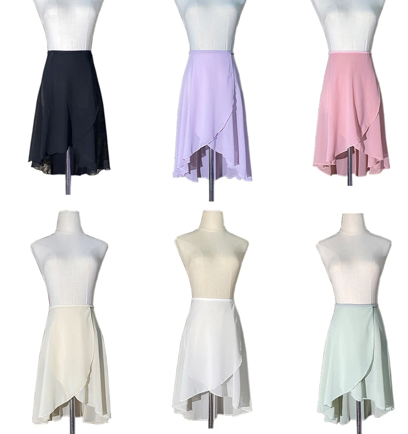 Top Trends: Ballet Leotard Apron Skirt Adult High Quality Daily Practice Dancing Wear Colorful Chiffon Dance Long Skirt Women Shoppable Styles